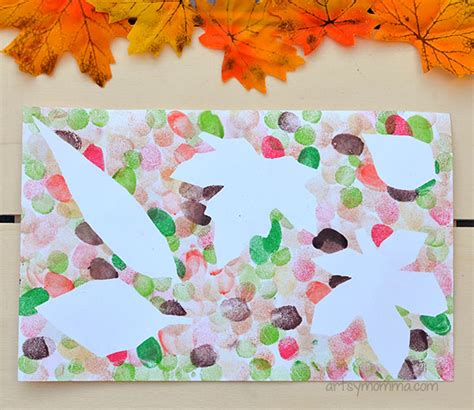 Leaf Art Projects for Kids using Fingerprints - Artsy Momma