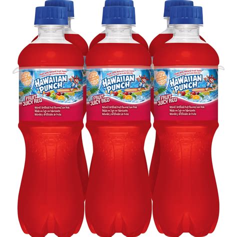 Hawaiian Punch Gluten-Free Fruit Juicy Red Juice Drink, 0.5 L, 6 Count ...