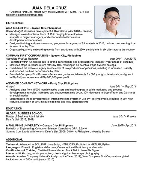 Resume Format 2024 Philippines - Tiff Adelina