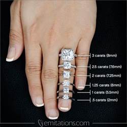 1 Carat Diamond Ring Princess Cut - Diamond