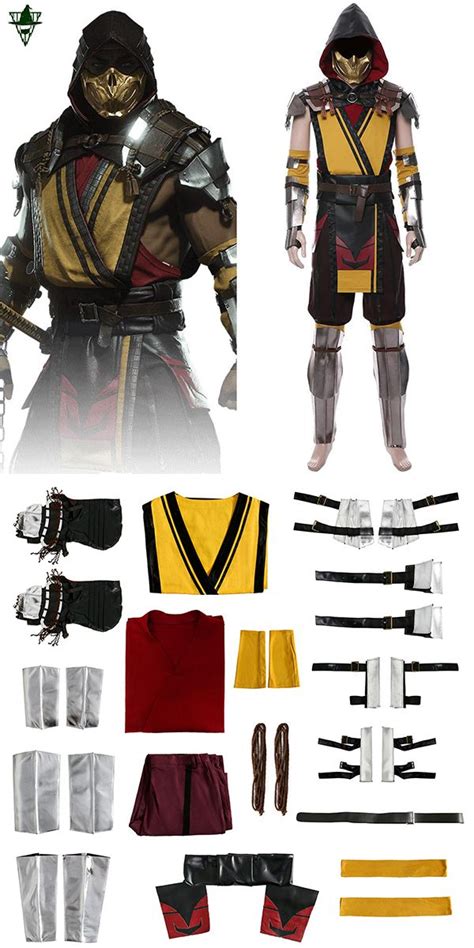 $169.99 Mortal Kombat 11 Scorpion Cosplay Costume | Personajes de mortal kombat, Scorpion mortal ...