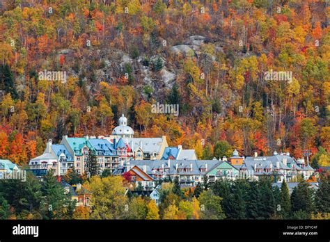 Mont Tremblant Village in autumn, Laurentians, Quebec, Canada Stock Photo - Alamy