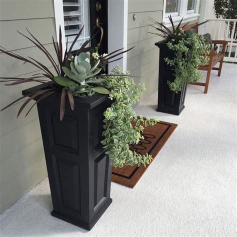 20+ Black Flower Pots For Front Porch