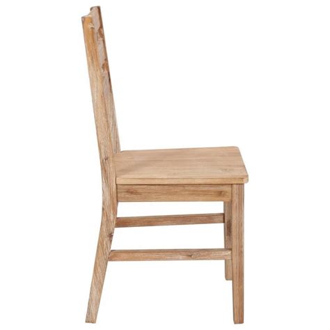 Dining Chairs 6 Pcs Solid Acacia Wood