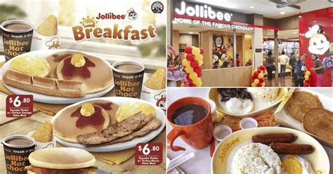 Jollibee Singapore now sells a new breakfast menu of pancakes & sandwiches from S$4.50