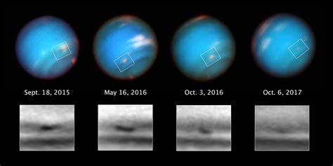 Hubble Telescope Views Mysterious Shrinking Storm on Neptune