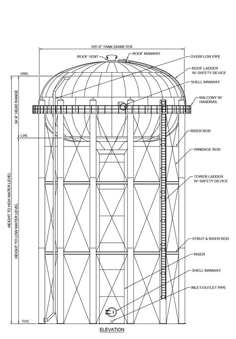 Water Tank Structure Drawing - Image to u