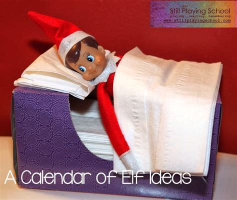 Elf in a tissue box bed | Elf, Elf on the shelf, Elf fun