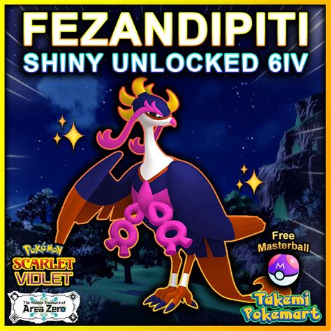 SHINY FEZANDIPITI 6IV RARE Exclusive Pokemon Scarlet & - Etsy