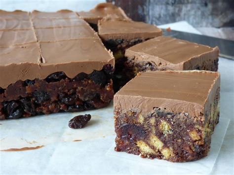 Chocolate Tiffin is a no bake fridge cake comprising of crushed ...