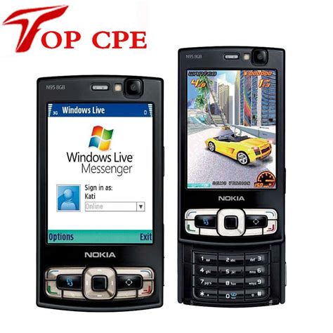 Refurbished Original NOKIA N95 8GB internal memory GPS WIFI NOKIA Unlocked N95 8G Black 5MP ...