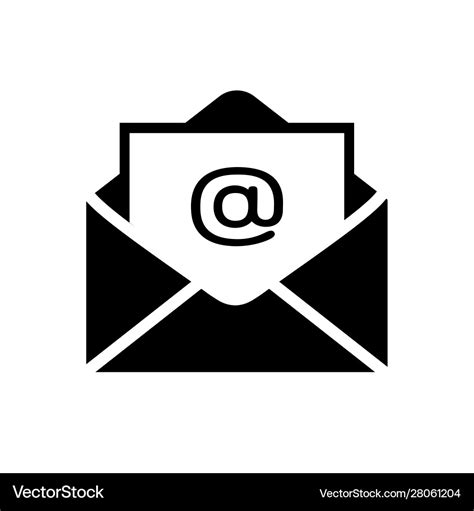 Mail icon in flat style email symbol Royalty Free Vector