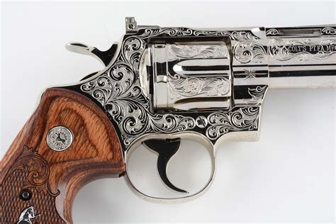 Lot Detail - (C) ENGRAVED COLT PYTHON DOUBLE ACTION REVOLVER.