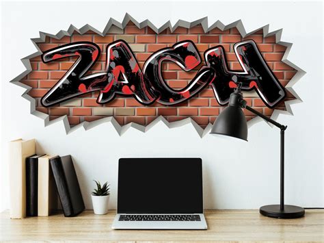 Graffiti Name Wall Decal — Heart Your Walls