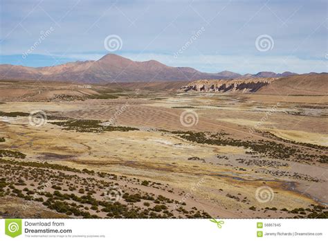 Landscape of the Altiplano stock image. Image of eroded - 56867945