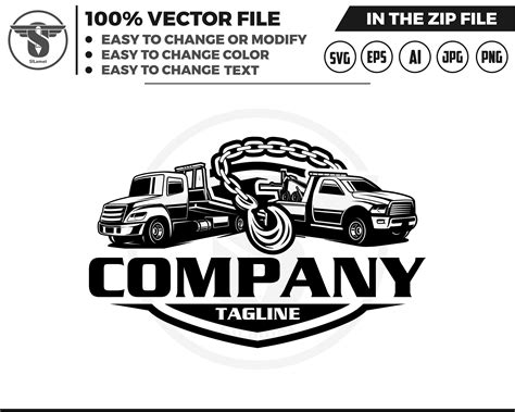 Towing Truck Logo Silhouette Towing Logo Template Towing - Etsy Australia