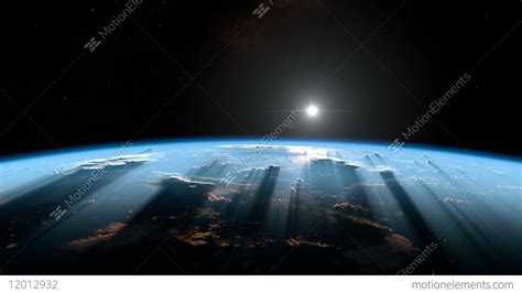 Sunrise From Space. Earth From Space Stock Animation | 12012932