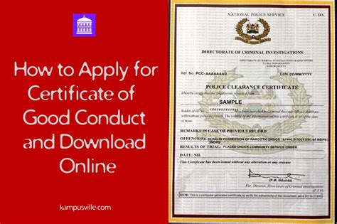 Kln Malaysia Certificate Of Good Conduct - Sample Certificate