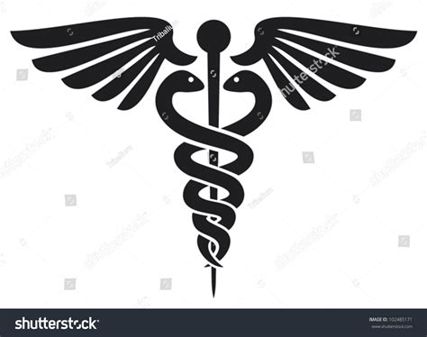 Caduceus Medical Symbol Stock Vector (Royalty Free) 102485171 ...