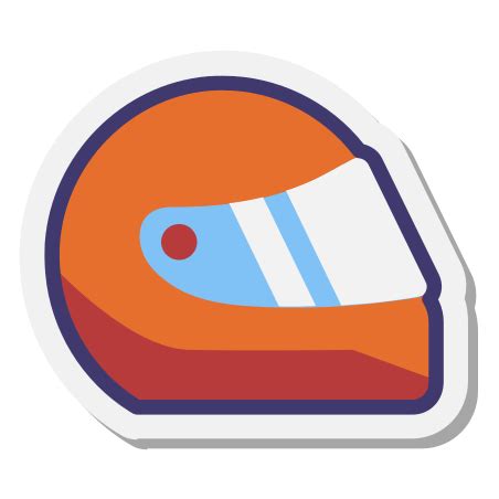 Motorbike Helmet icon in Stickers Style