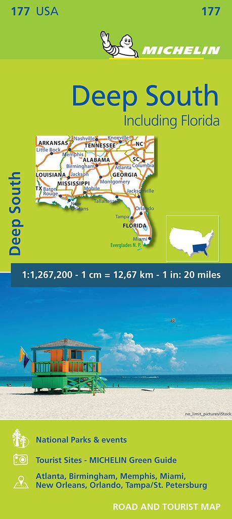 Michelin USA Deep South Including Florida Map 177 (Michelin Zoom USA ...