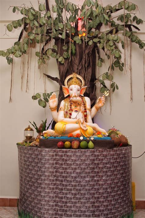 Ganpati Decoration Ideas For Home Eco Friendly Ganpati Makhar | My XXX ...