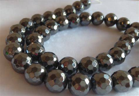 T. Jays Beads - Faceted Hematite Beads - 128 Facets - 10mm