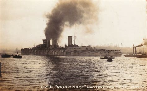 Battlecruiser HMS Queen Mary leaving the builders yard of … | Flickr