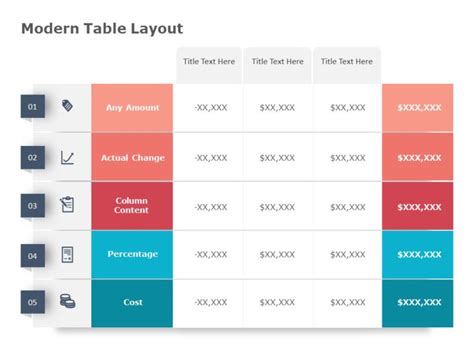 Animated Modern Table Layout PowerPoint Template