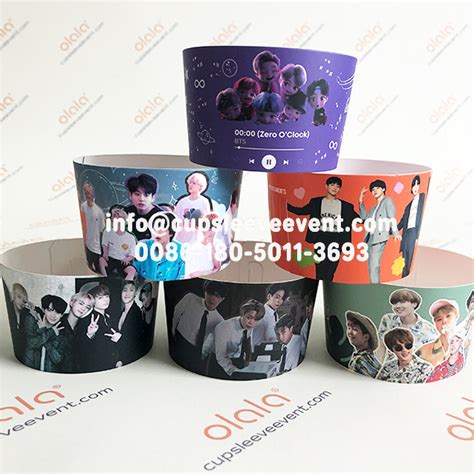 OLALACL-07 BTS birthday event paper cup sleeves - cupsleeveevent.com