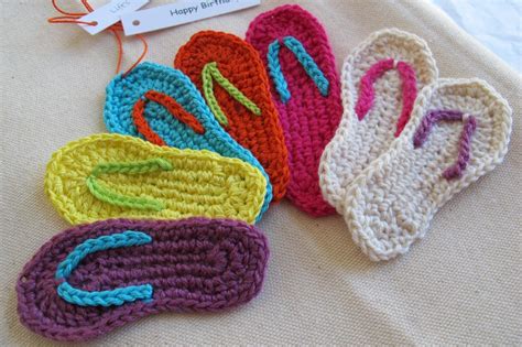 Miniature Flip Flop Crochet Pattern PDF / Instant Download