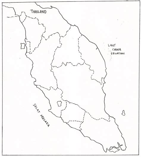 PENCINTA GEOGRAFI: peta kosong semenanjung malaysia