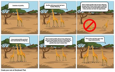 Evolution of giraffes Storyboard by itzmilla