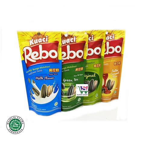 Rebo Kuaci Biji Bunga Matahari 70 Gram Original / Milk / Green Tea ...