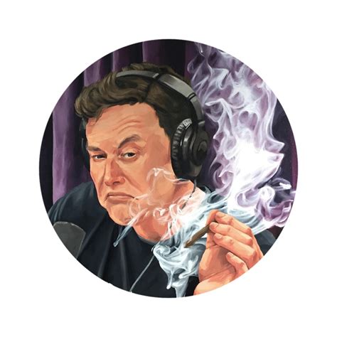 Elon Musk Smoking Joe Rogan Show Podcast Sticker Phone Case Bumper ...