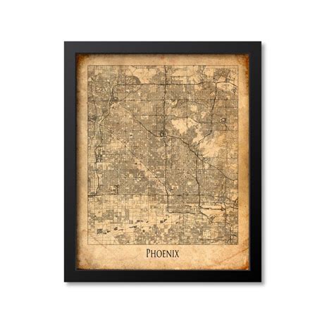 Phoenix Map Print, City Map Art, City Map Wall Art, City Map Poster ...