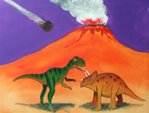 Create a dinosaur battle painting – Mont Marte