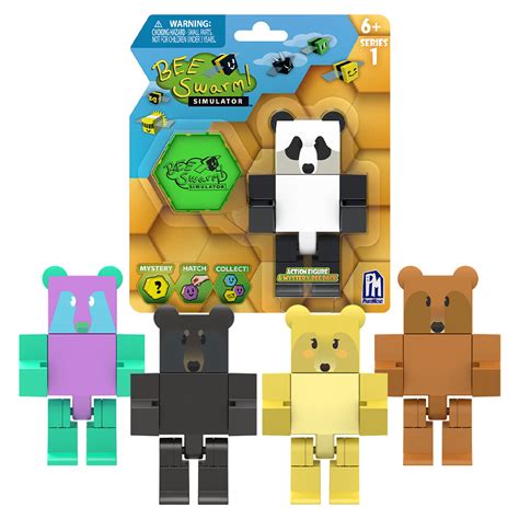 Bee Swarm Simulator – Bear Action Figure Packs w/ Mystery Bees & Honey