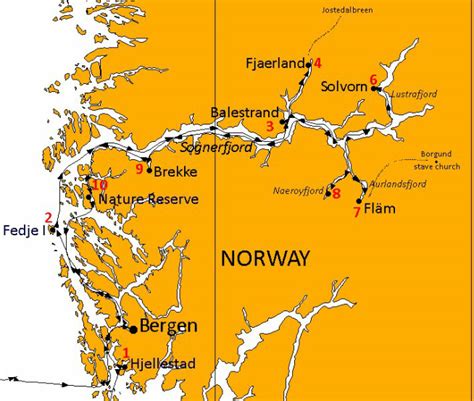 Sognefjord Map