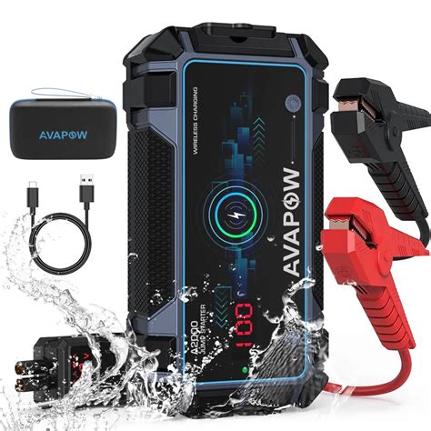 AVAPOW A2000 Car Battery Jump Starter 2000A Peak Current 12000mAh Batt