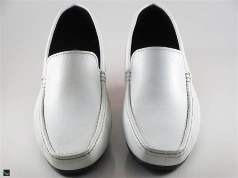 Men's Casual Leather Classic White Loafers - 3756 - Leather Collections On Frostfreak.com