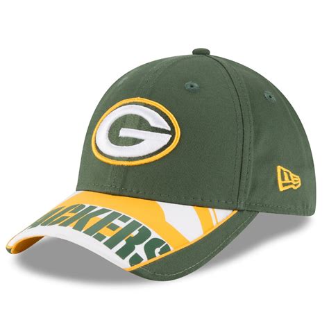 Men's Green Bay Packers New Era Green Logo Scramble 9FORTY Adjustable Hat