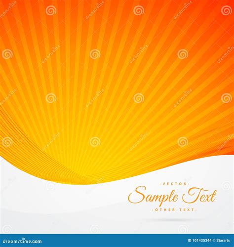 Orange Sunburst Background Illustration Stock Vector - Illustration of yellow, background: 101435344