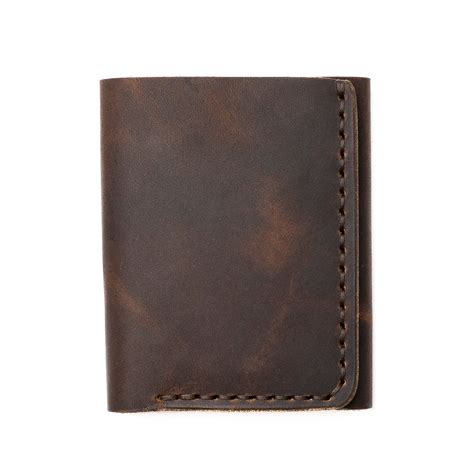 Heritage Brown Leather Trifold Wallet: Stylish and Functional - Popov Leather®