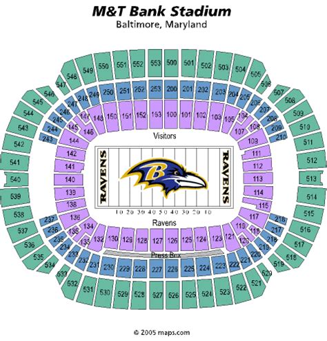 M&T Bank Stadium Seating Chart, Views and Reviews | Baltimore Ravens