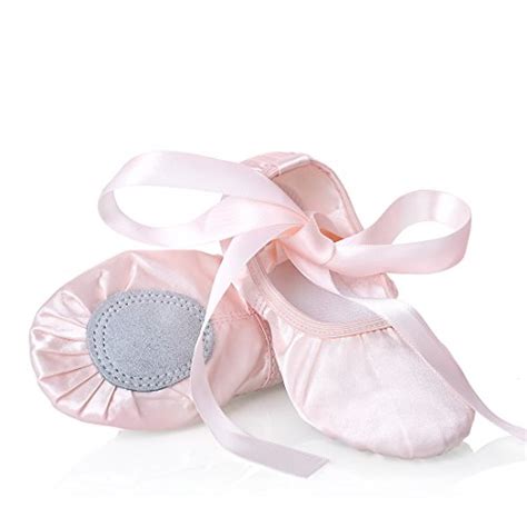 Reviews for iCKER Girls Pink Ballet Dance Shoes Split Sole with Satin ...