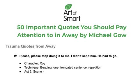 50 Important Quotes You Should Pay Attention to in 'Away' by Michael Gow