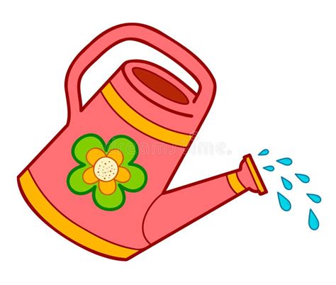 Cute Watering Can Cartoon. Watering Can Clipart Vector Illustration ...