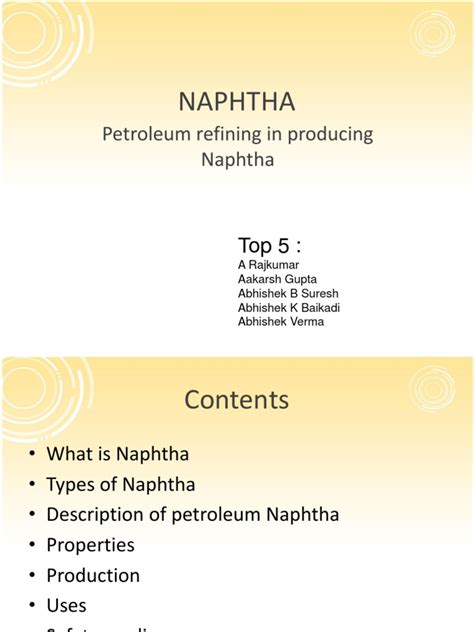 Naphtha | Petroleum | Oil Refinery