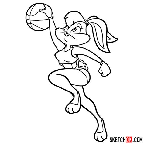 Looney Tunes Drawings Playing Basketball